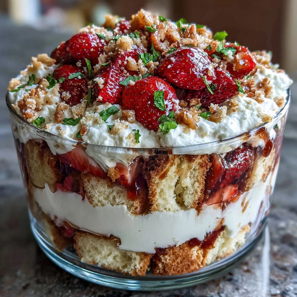 Strawberry Shortcake Cream Trifle