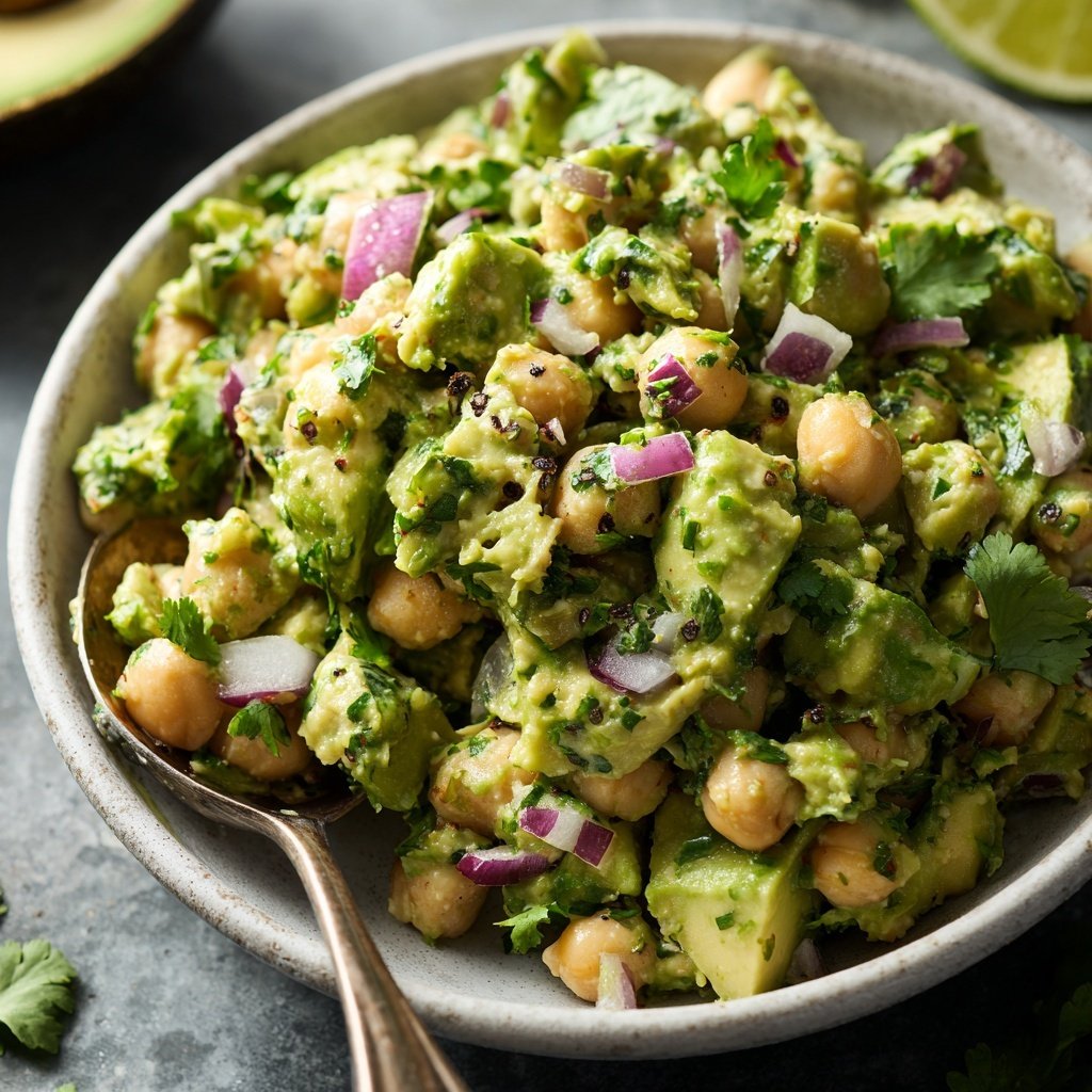 Healthy & Light Avocado Chickpea Salad